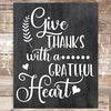 Give Thanks With as Grateful Heart Art Print - Unframed - 8x10 - Dream Big Printables