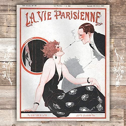In The Moonlight La Parisienne Cover French Art Print - Unframed - 8x10 - Dream Big Printables