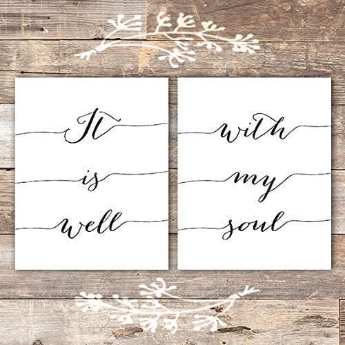 It Is Well With My Soul Art Prints (Set of 2) - Unframed - 8x10 - Dream Big Printables