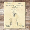 Light Bulb Patent Print Wall Art - Unframed - 8x10 | Thomas Edison - Dream Big Printables