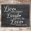 Live Laugh Love Chalkboard Quote Art Print - Unframed - 8x10 - Dream Big Printables