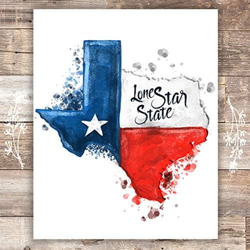Lone Star State Art Print - Unframed - 8x10 | Texas Wall Decor - Dream Big Printables