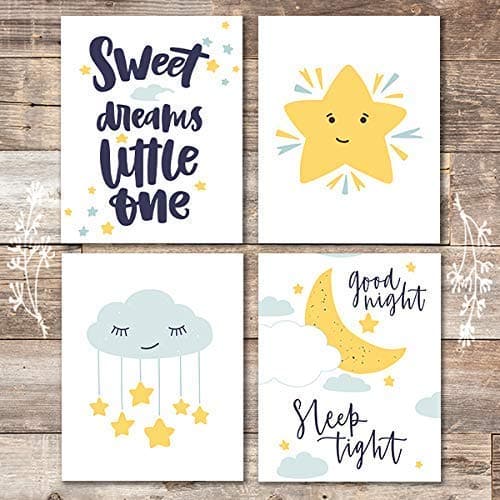 Nursery Set Art Prints (Set of 4) - Unframed - 8x10s | Sweet Dreams Little One - Dream Big Printables