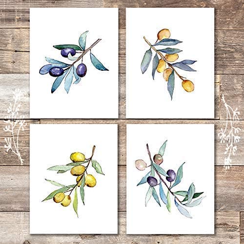 Olive Branches Art Prints (Set of 4) - Unframed - 8x10s - Dream Big Printables