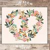 Peace Sign Floral Heart - Unframed - 8x10 - Dream Big Printables