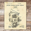 Phonograph Patent Print Wall Art - Unframed - 8x10 | Record Player - Dream Big Printables
