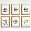 Scripture Wall Art Christian Prints (Set of 6) - 8x10s | Chalkboard Bible Verses - Dream Big Printables