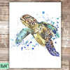 Sea Turtle Art Print - Unframed - 11x14 - Dream Big Printables