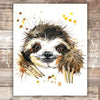 Sloth Wall Art Print - Unframed - 8x10 - Dream Big Printables