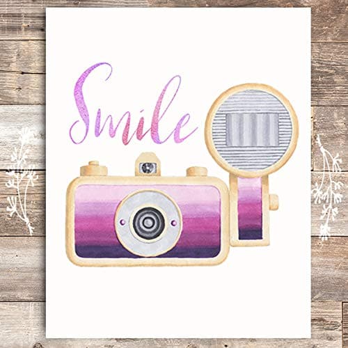 Smile Camera Art Print - Unframed - 8x10 - Dream Big Printables