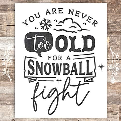 Snowball Christmas Art Print - Unframed - 8x10 - Dream Big Printables