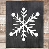 Snowflake Chalkboard Christmas Art Print - Unframed - 8x10 - Dream Big Printables