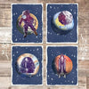 Space Travel Astronaut Art Prints (Set of 4) - Unframed - 8x10s - Dream Big Printables