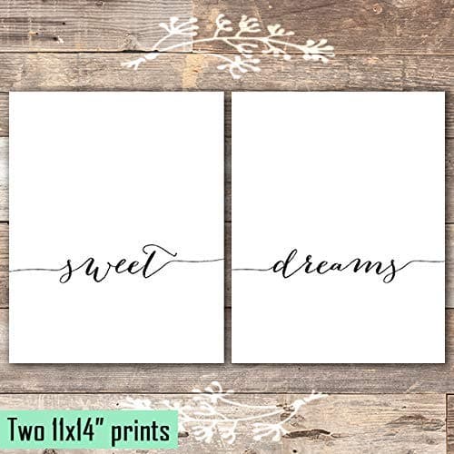 Sweet Dreams Art Prints (Set of 2) - Unframed - 11x14s - Dream Big Printables