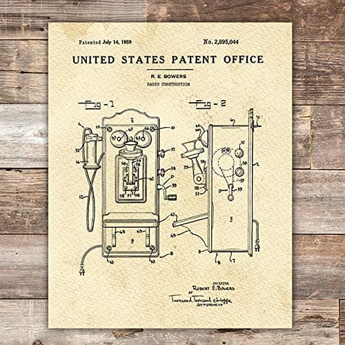 Telephone Patent Print Wall Art - Unframed - 8x10 - Dream Big Printables