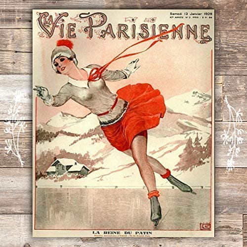 The Queen Of Skating La Parisienne Cover French Art Print - Unframed - 8x10 - Dream Big Printables