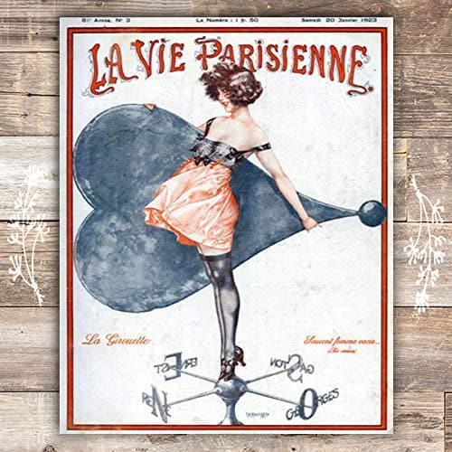 The Weathervane La Parisienne Cover French Art Print - Unframed - 8x10 - Dream Big Printables