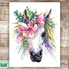 Unicorn Floral Art Print - Unframed - 11x14 - Dream Big Printables