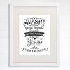 Wash Your Hands and Say Your Prayers Art Print - 8x10 - Dream Big Printables