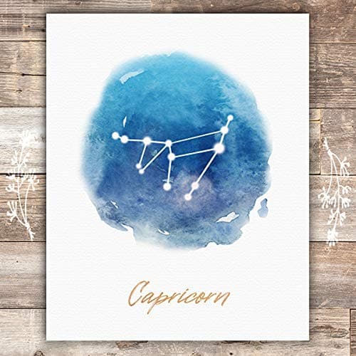 Watercolor Constellation - Capricorn - Art Print - Unframed - 8x10 - Dream Big Printables