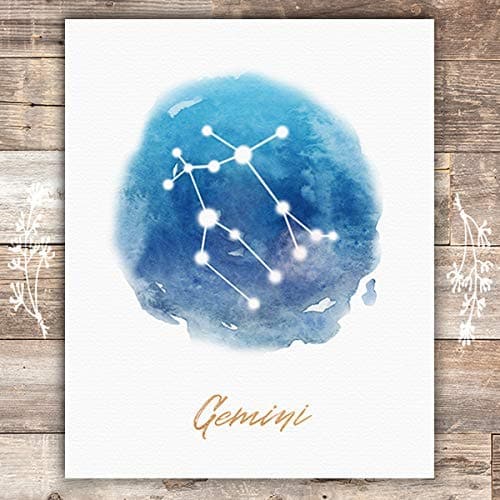 Watercolor Constellation - Gemini - Art Print - 8x10 - Dream Big Printables