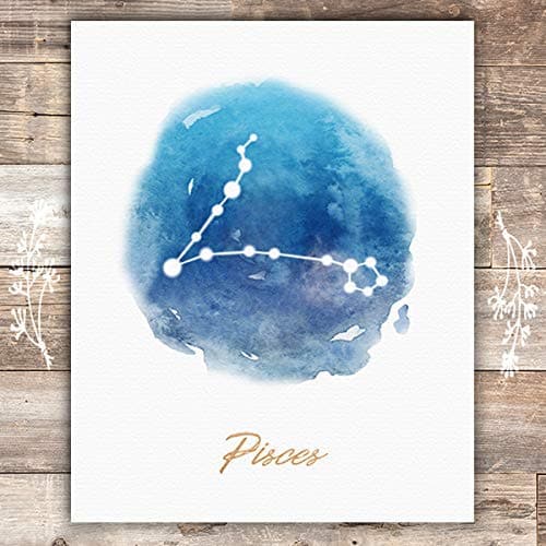 Watercolor Constellation - Pisces - Art Print - Unframed - 8x10 - Dream Big Printables