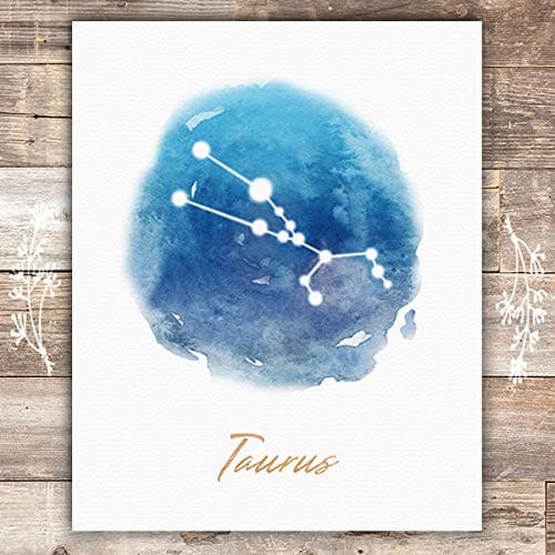 Watercolor Constellation - Taurus - Art Print - Unframed - 8x10 - Dream Big Printables