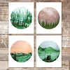 Watercolor Forest Landscapes Art Prints (Set of 4) - Dream Big Printables