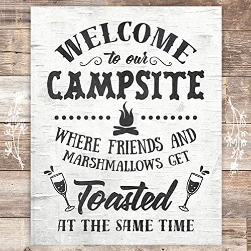 Welcome To Our Campsite Art Print - Unframed - 8x10 - Dream Big Printables