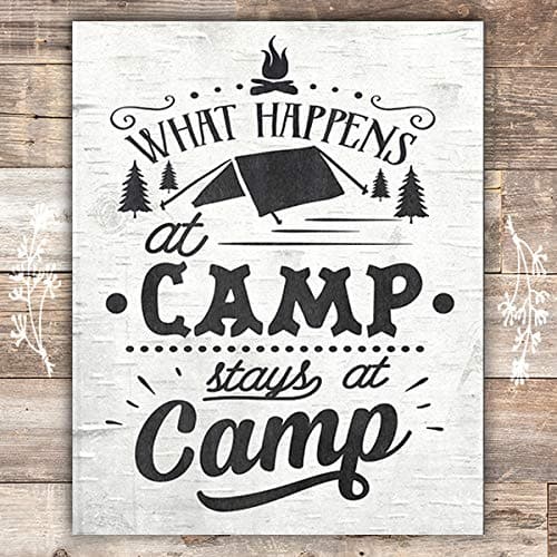 What Happens At Camp Stays At Camp - Unframed - 8x10 - Dream Big Printables