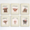 Woodland Animals Floral Art Prints (Set of 6) - 8x10s - Dream Big Printables