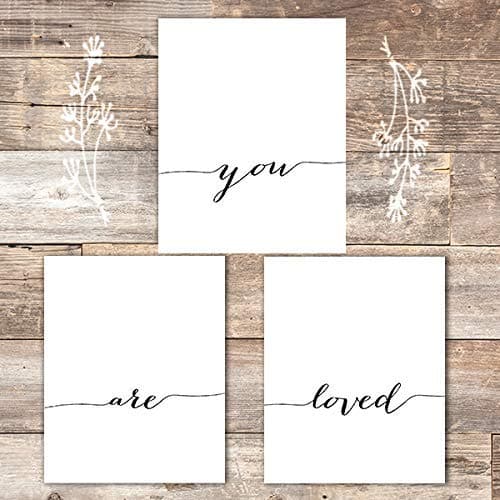 You Are Loved Art Prints (Set of 3) - Unframed - 8x10s - Dream Big Printables